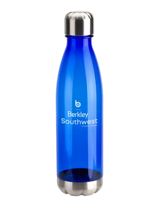 Bayside Tritan Blue 25 oz Bottle with Stainless Base and Cap w/Berkley SW logo