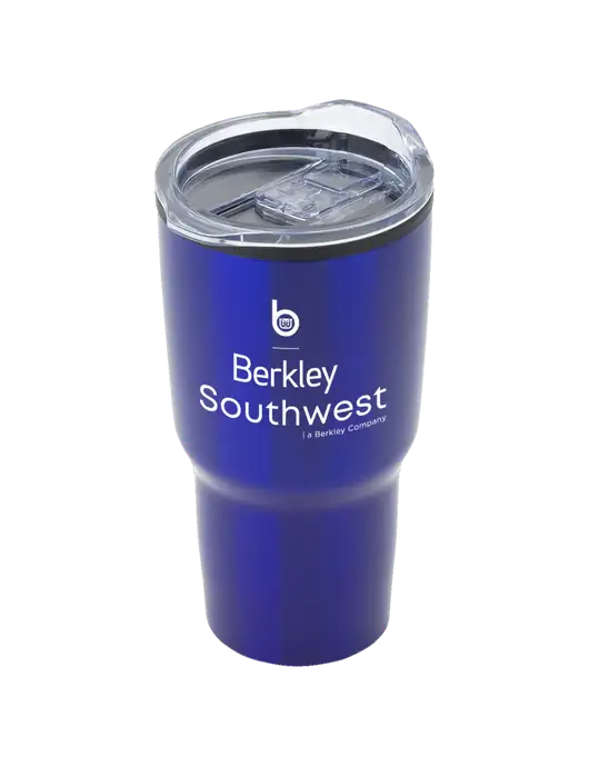 Odyssey Blue 30 oz Travel Tumbler w/Berkley SW logo