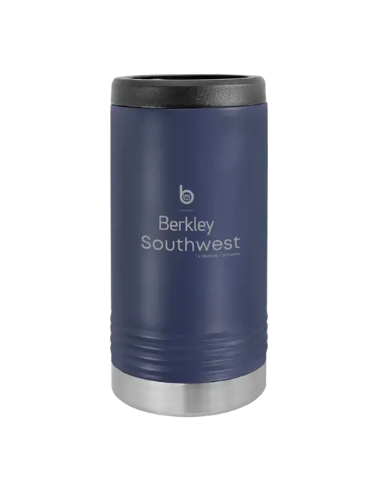 Polar Camel Powder Coated Navy Vacuum Insulated Slim Beverage Holder w/Berkley SW logo