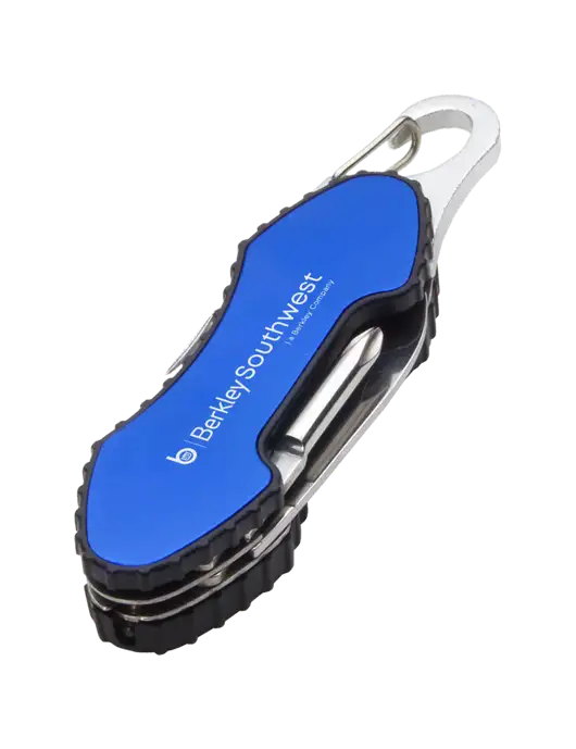 Blue 6 in 1 Tool with Carabiner w/Berkley SW logo