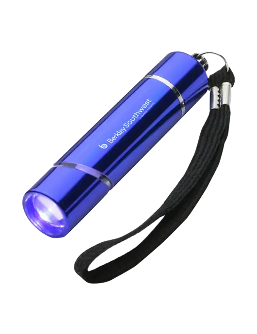 Blue Aluminum Scope LED Flashlight w/Berkley SW logo