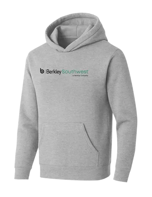 BELLA+CANVAS Light Grey Heather Sponge Fleece Pullover Hoodie w/Berkley SW logo