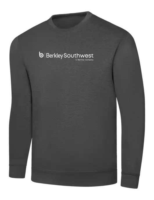 Charcoal 7.8 oz Ring Spun Crew Sweatshirt w/Berkley SW logo