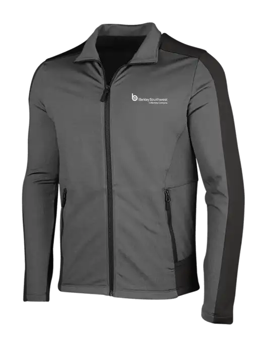 Medium Grey Heather Grid Fleece Jacket w/Berkley SW logo