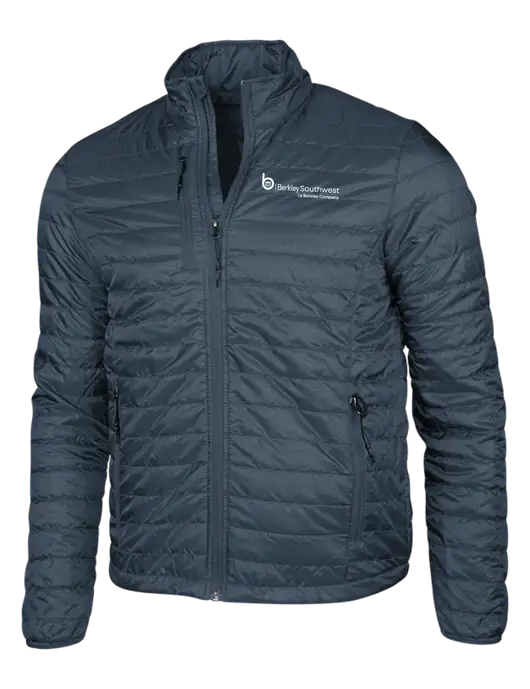 Navy Puffy Packable Jacket w/Berkley SW logo