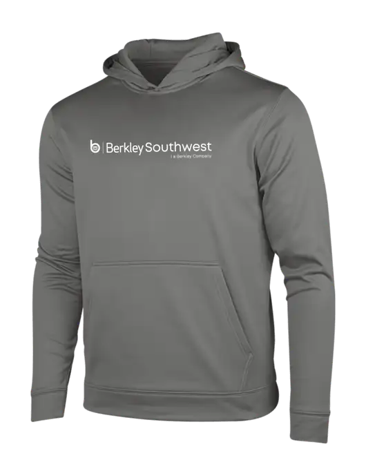 Dark Smoke Grey Sport-Wick Fleece Hooded Pullover w/Berkley SW logo