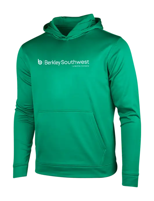 Kelly Green Sport-Wick Fleece Hooded Pullover w/Berkley SW logo