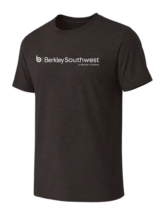 BELLA+CANVAS Dark Grey Heather CVC Short Sleeve Tee w/Berkley SW logo
