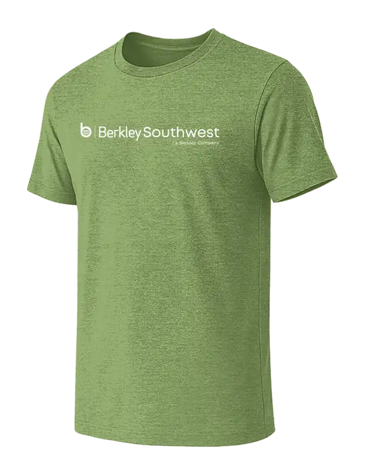 BELLA+CANVAS Heather Light Green CVC Short Sleeve Tee w/Berkley SW logo
