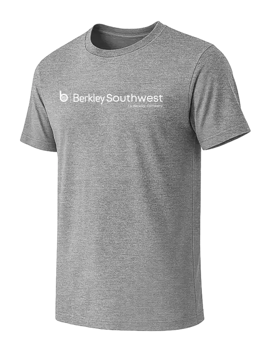 BELLA+CANVAS Heather Grey CVC Short Sleeve Tee w/Berkley SW logo
