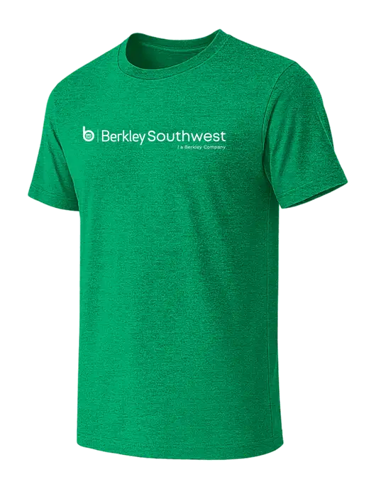BELLA+CANVAS Heather Kelly Green CVC Short Sleeve Tee w/Berkley SW logo