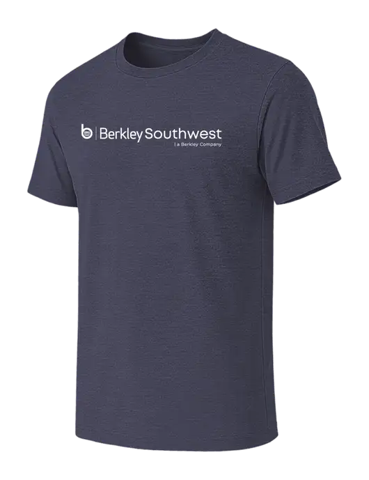 BELLA+CANVAS Heather Navy CVC Short Sleeve Tee w/Berkley SW logo