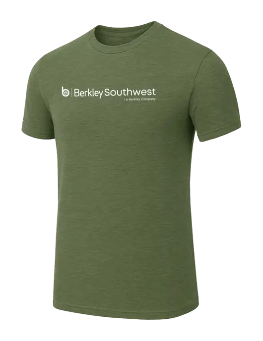 BELLA+CANVAS Military Green Triblend Short Sleeve Tee w/Berkley SW logo