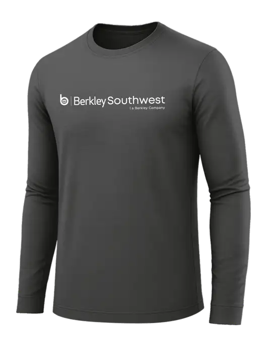 Long Sleeve Dark Grey PosiCharge Competitor Tee w/Berkley SW logo