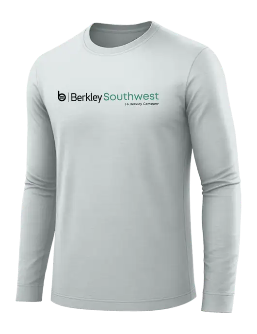 Long Sleeve Light Grey PosiCharge Competitor Tee w/Berkley SW logo