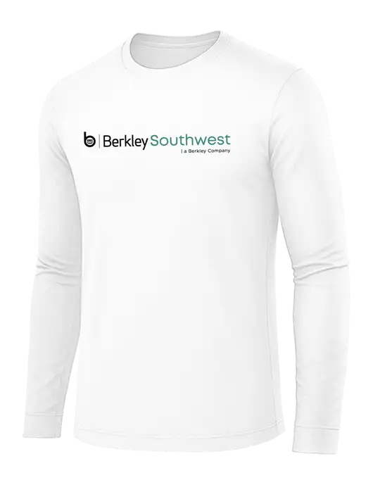 Long Sleeve White PosiCharge Competitor Tee w/Berkley SW logo