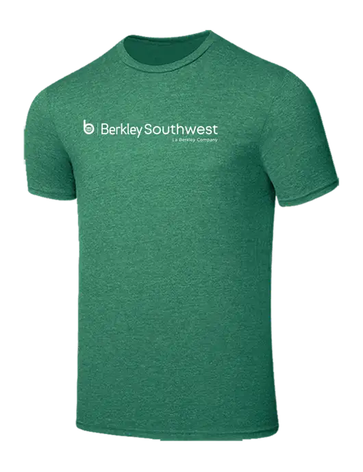 Seriously Soft Heathered Kelly Green T-Shirt w/Berkley SW logo