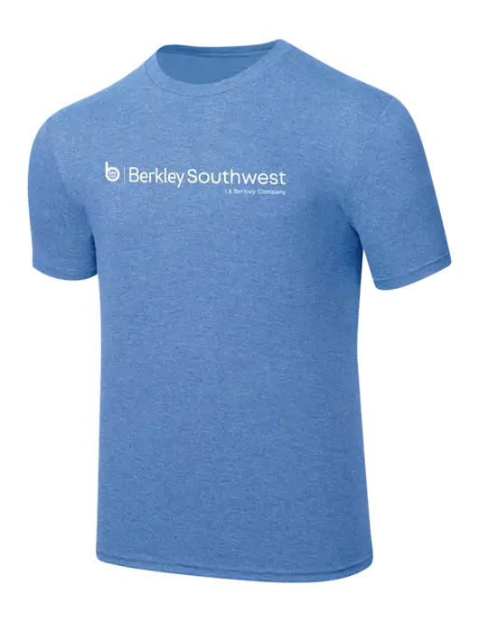 Simply Soft Carolina Blue Frost 4.5oz  Poly/Combed Ring Spun Cotton T-Shirt w/Berkley SW logo