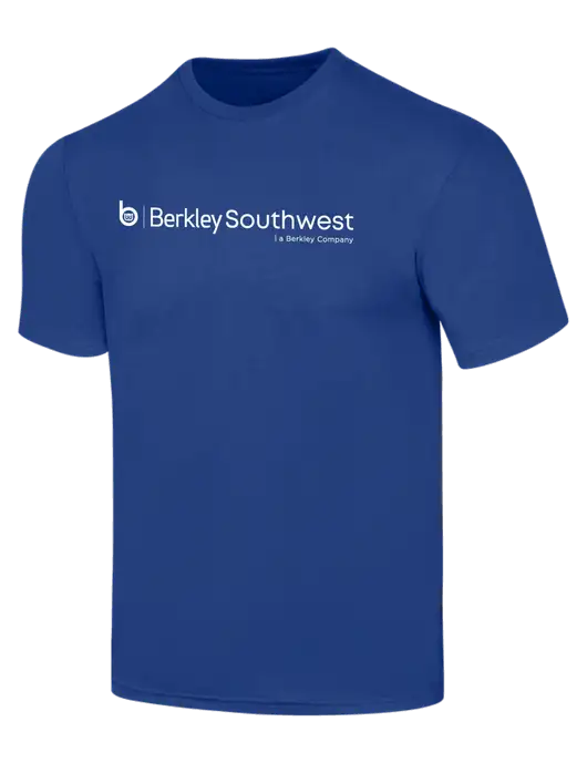 Simply Soft Dark Royal 4.5oz  Poly/Combed Ring Spun Cotton T-Shirt w/Berkley SW logo