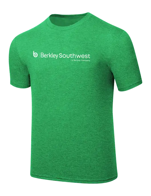 Simply Soft Kelly Green Frost 4.5oz  Poly/Combed Ring Spun Cotton T-Shirt w/Berkley SW logo