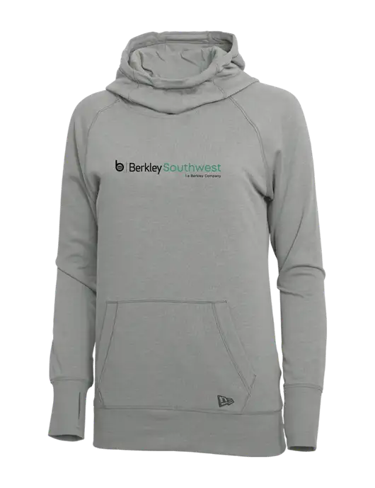 New Era Shadow Grey Heather Womens Tri-Blend Fleece Pullover Hoodie w/Berkley SW logo