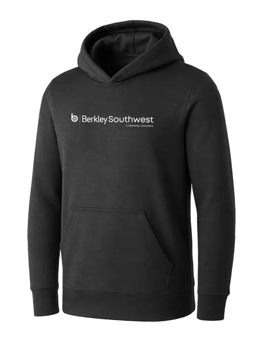Womens Dark Grey Heather Core Fleece Pullover Hooded Sweatshirt w/Berkley SW logo