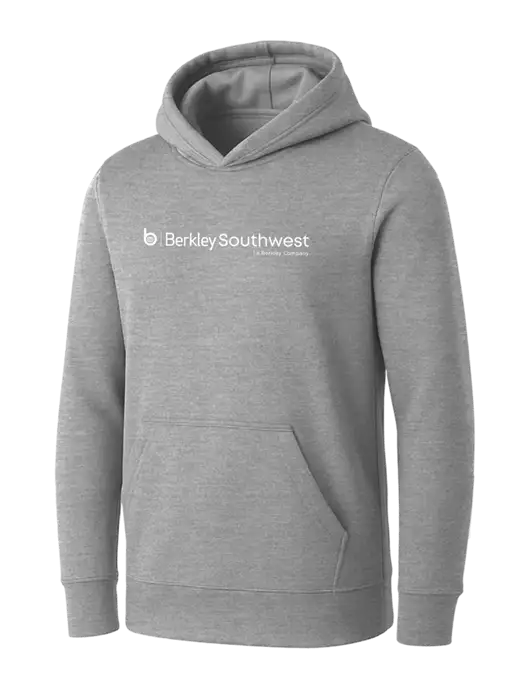Womens Light Grey Heather Core Fleece Pullover Hooded Sweatshirt w/Berkley SW logo