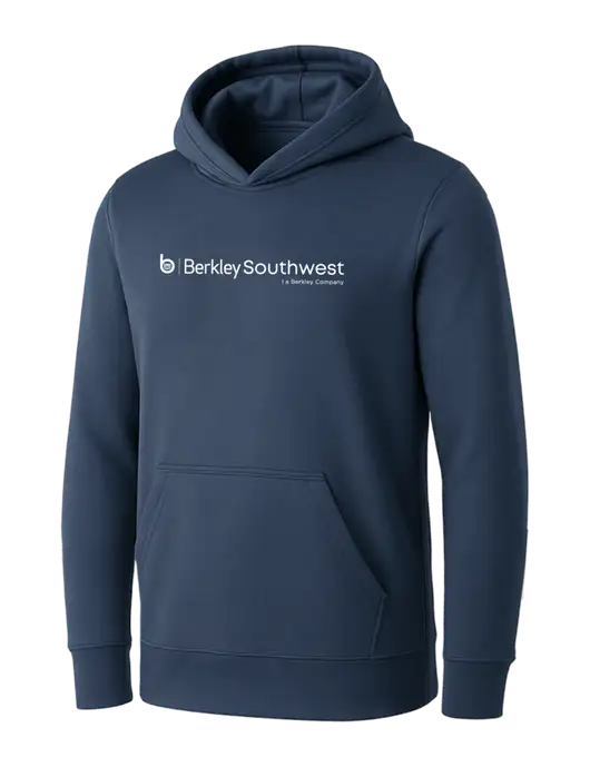 Womens Navy Core Fleece Pullover Hooded Sweatshirt w/Berkley SW logo