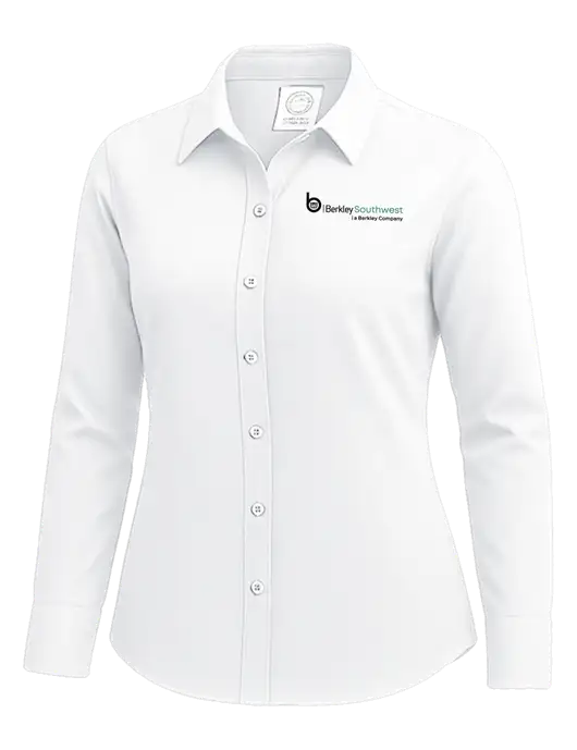 Brooks Brothers Womens White Wrinkle-Free Stretch Nailhead Shirt w/Berkley SW logo