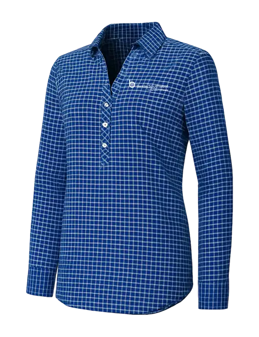 Womens Navy/White City Stretch Shirt w/Berkley SW logo