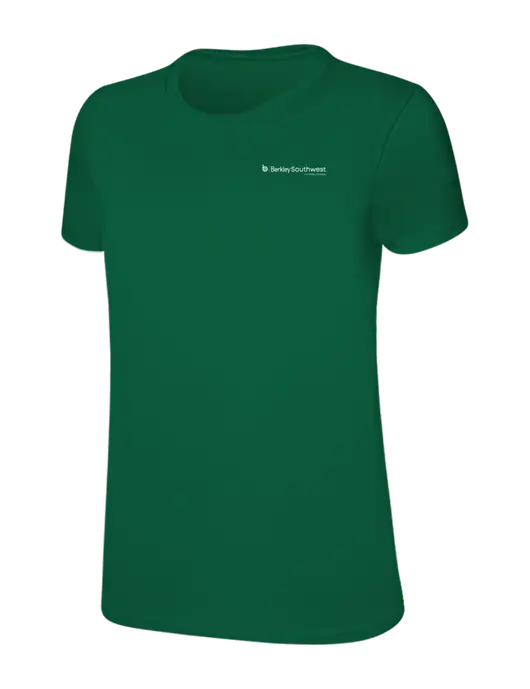 Womens Ring Spun Kelly Green 4.5 oz T-Shirt w/Berkley SW logo