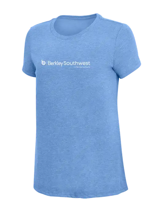 Womens Simply Soft Maritime Frost 4.5oz Poly/Combed Ring Spun Cotton T-Shirt
 w/Berkley SW logo