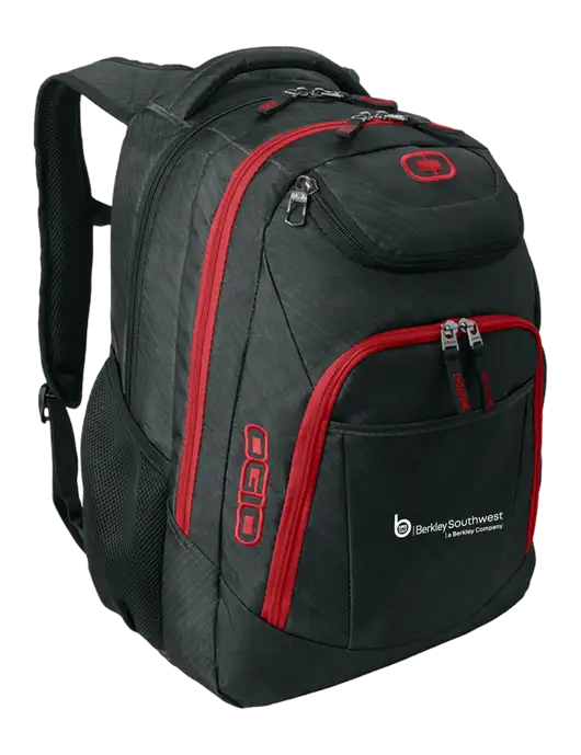 OGIO Dark Grey/Red Excelsior Laptop Backpack w/Berkley SW logo