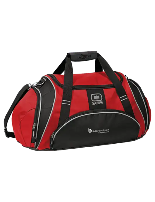 OGIO Red Crunch Duffel
 w/Berkley SW logo
