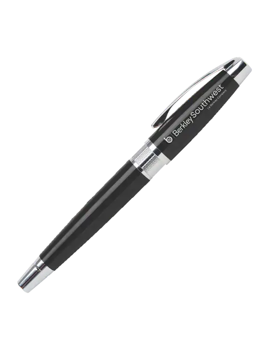 Masscotti Black Rollerball Pen - Black Ink w/Berkley SW logo