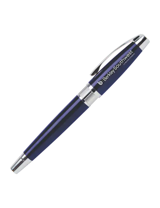 Masscotti Navy Rollerball Pen - Black Ink w/Berkley SW logo
