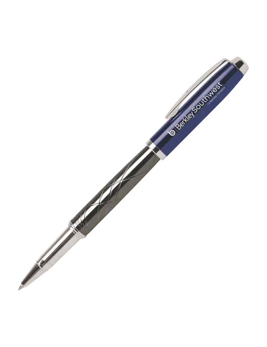 Modernist Blue Rollerball Pen - Black Ink w/Berkley SW logo