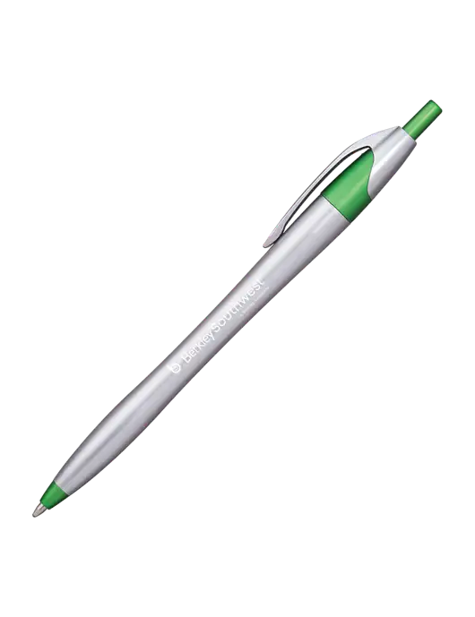 Novella Green/Chrome Bright Pen - Blue Ink w/Berkley SW logo