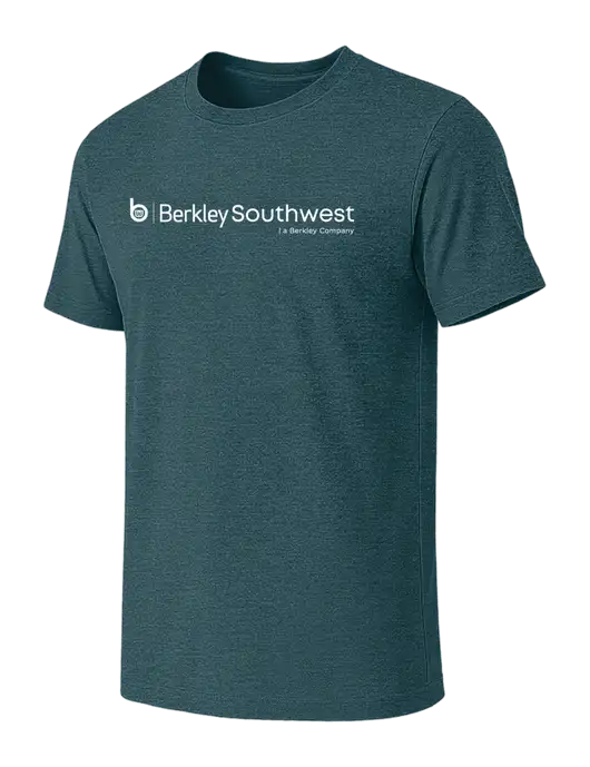 BELLA+CANVAS Heather Dark Teal CVC Short Sleeve Tee w/Berkley SW logo