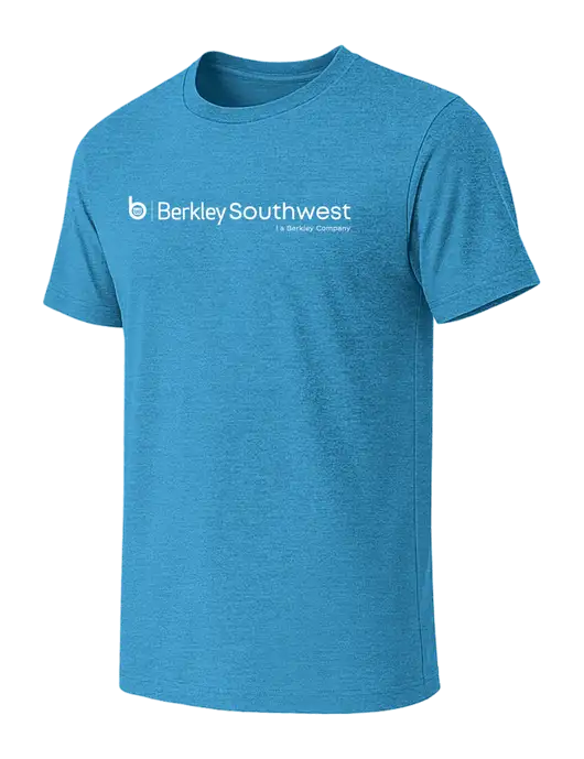 BELLA+CANVAS Heather Sapphire CVC Short Sleeve Tee w/Berkley SW logo