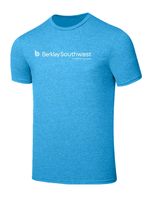 Seriously Soft Heathered Sapphire Blue T-Shirt w/Berkley SW logo