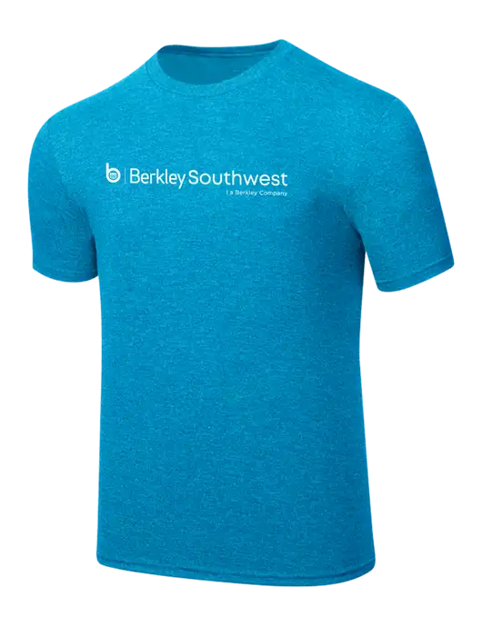 Simply Soft Sapphire Blue Frost 4.5oz  Poly/Combed Ring Spun Cotton T-Shirt w/Berkley SW logo