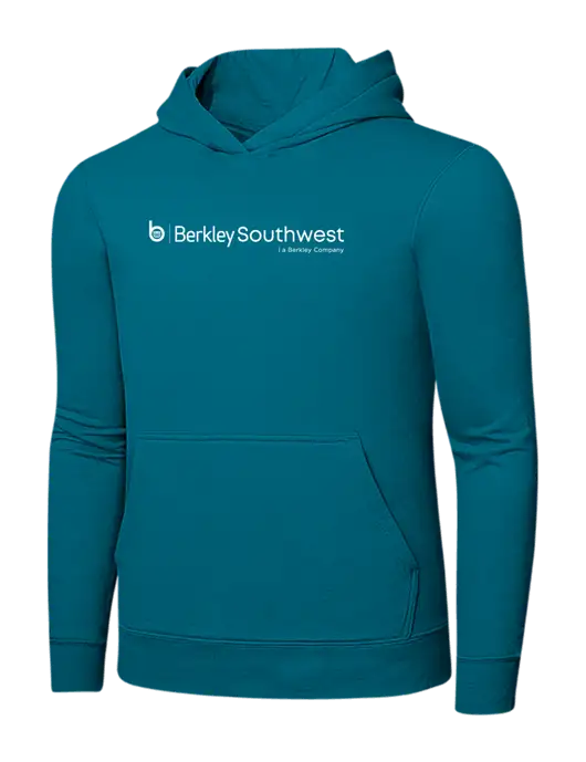 Dark Teal 7.8 oz Ring Spun Hooded Sweatshirt w/Berkley SW logo