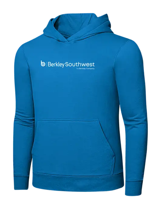 Medium Dark Sapphire 7.8 oz Ring Spun Hooded Sweatshirt w/Berkley SW logo