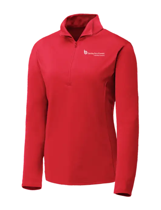 Red Womens Posicharge Competitor ¼ Zip Pullover w/Berkley SW logo