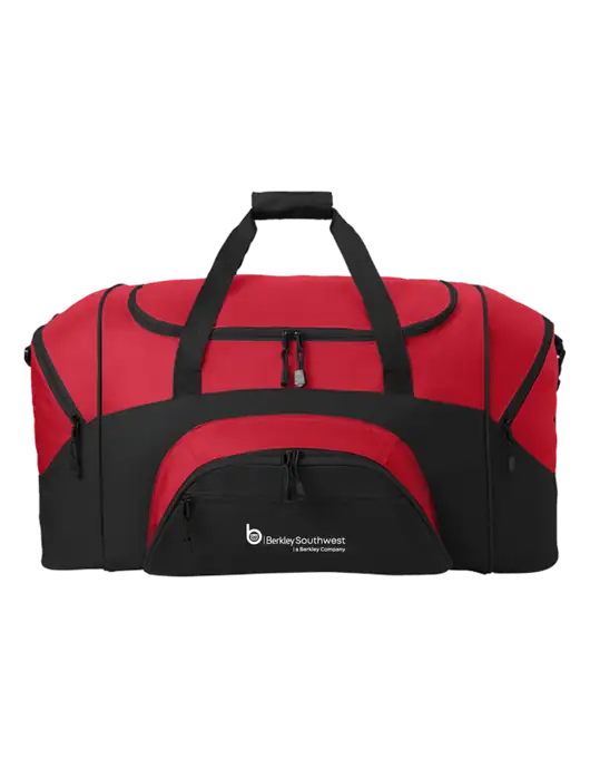 Standard Colorblock Red/Black Sport Duffel w/Berkley SW logo