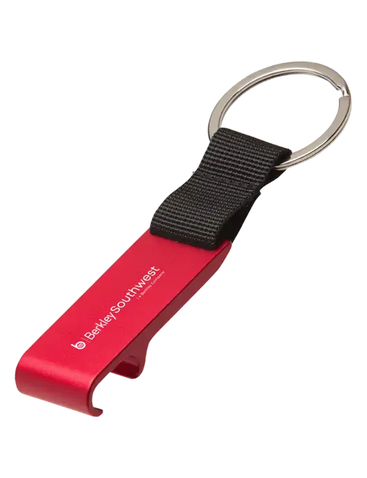 Red Bottle Opener & Key Ring w/Berkley SW logo