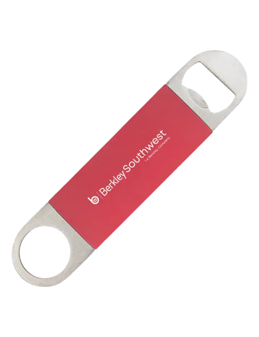 Red Bottle Opener with Silicone Grip w/Berkley SW logo