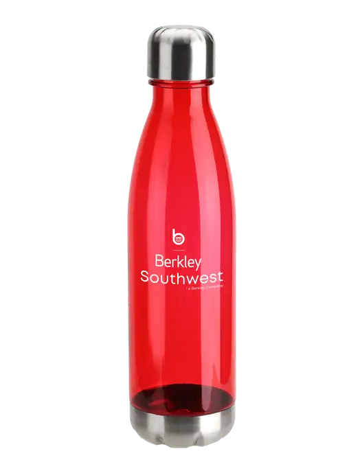 Bayside Tritan Red 25 oz Bottle with Stainless Base and Cap w/Berkley SW logo