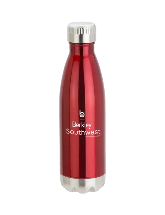 City Go Red 17 oz Insulated Bottle w/Berkley SW logo